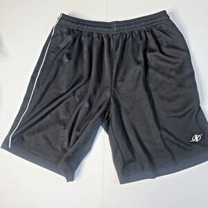 NordicTrack Basketball Shorts Mens Large Black Mesh Athletic Sport Gorpcore